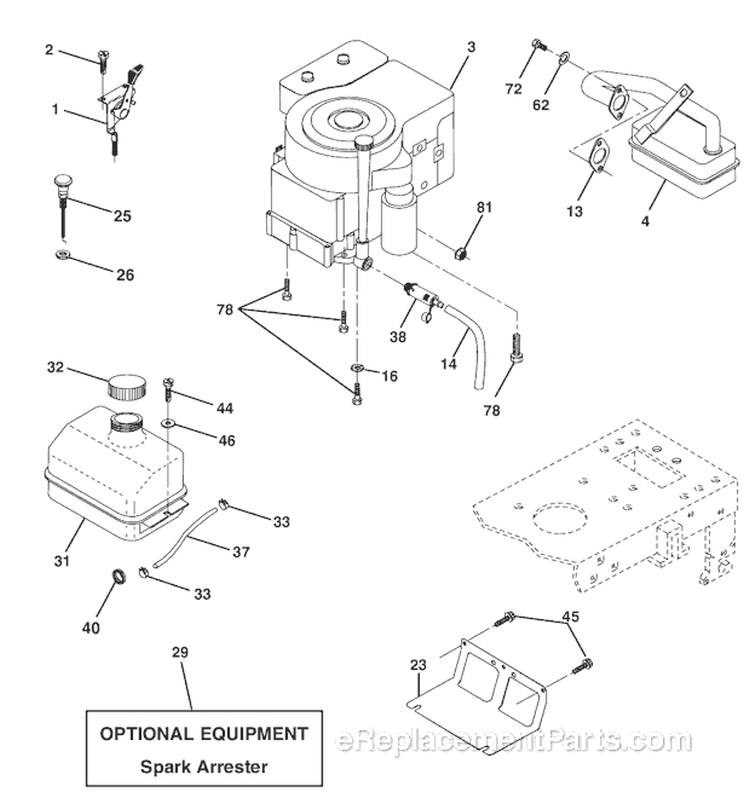 Page E Diagram and Parts List for WE1538B  Weed Eater Lawn Tractor